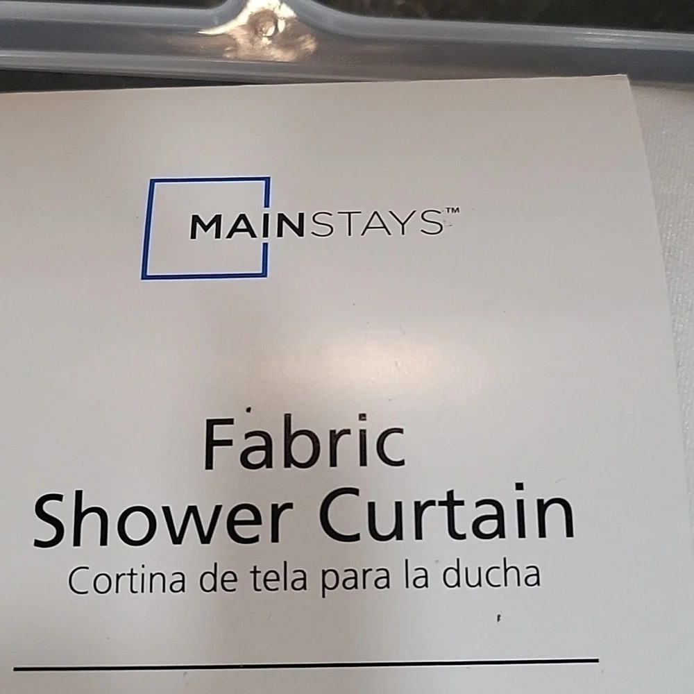 NWT Fabric White Striped Shower Curtain 72"in x 72" - Picture 6 of 8